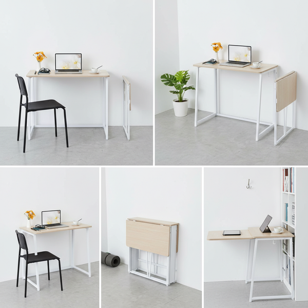 CONCETTA Lightweight Folding Desk 31.5", Space Saving Workstation, Portable Computer Table for Small Home Office & RV, Easy Set Up