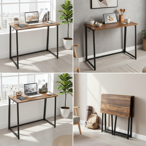 CONCETTA Lightweight Folding Desk 31.5", Space Saving Workstation, Portable Computer Table for Small Home Office & RV, Easy Set Up