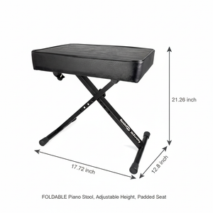 Piano Stool, Adjustable Height and Padded Seat Stool for Bedroom, Hallway and Living Room Decor