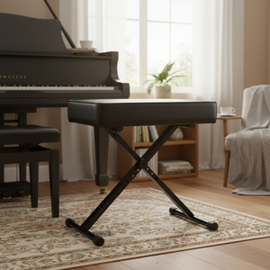 Piano Stool, Adjustable Height and Padded Seat Stool for Bedroom, Hallway and Living Room Decor