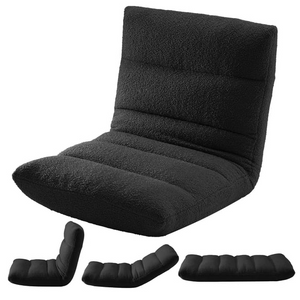CONCETTA 14-Position Adjustable Floor Chair with Memory Foam, Folding Gaming Chair & Sleeper Bed