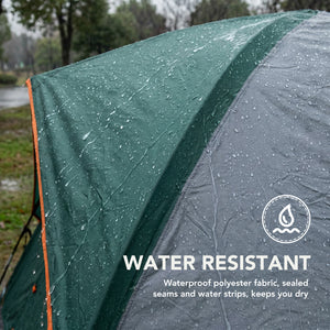 SHOUFTW 2-4 Person Waterproof Camping Tent with Rainfly, Easy Setup Dome Tent with Mesh Windows & Skylight Vent, Lightweight Portable Tent for Outdoor Camping, Hiking, Festivals & Backyard
