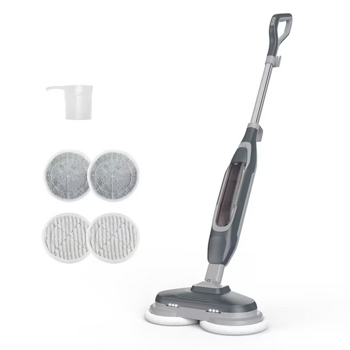 CONCETTA Hard Floor Steam Mop with Dual Cleaning Heads, 3 Steam Modes, LED Headlights