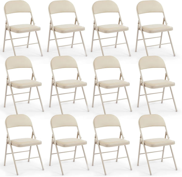 CONCETTA Genuine Leather Folding Chair - Soft and comfortable, easy to carry and store, suitable for events, weddings, parties, home, office