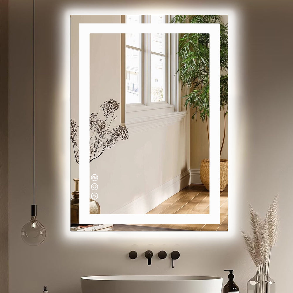 CONCETTA Bathroom Mirror with LED Light, Anti-Fog, Dimmable, Backlit + Front Lit Wall Mirror Vanity Mirror