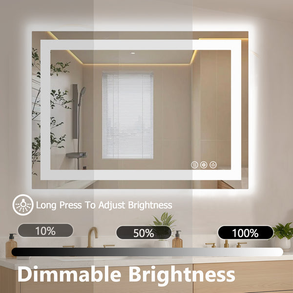 CONCETTA Bathroom Mirror with LED Light, Anti-Fog, Dimmable, Backlit + Front Lit Wall Mirror Vanity Mirror