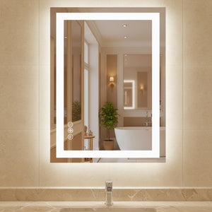 CONCETTA Bathroom Mirror with LED Light, Anti-Fog, Dimmable, Backlit + Front Lit Wall Mirror Vanity Mirror