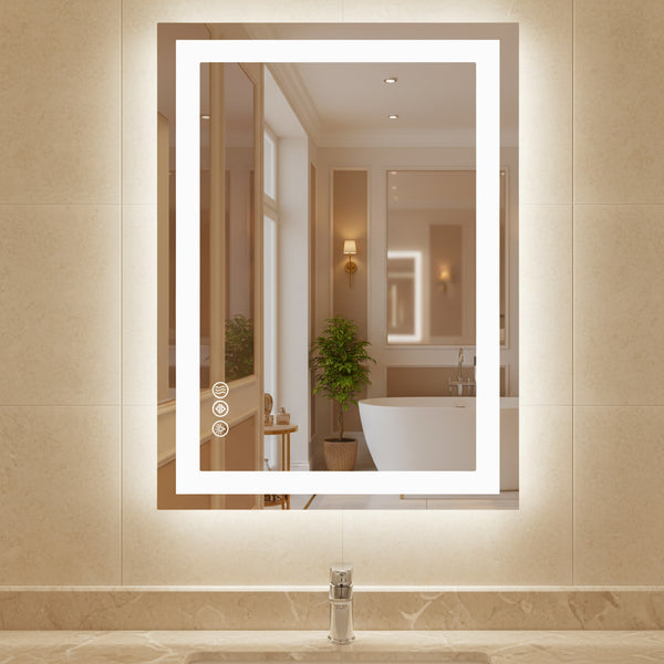 CONCETTA Bathroom Mirror with LED Light, Anti-Fog, Dimmable, Backlit + Front Lit Wall Mirror Vanity Mirror