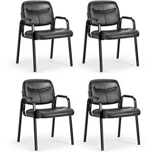JOINSUN Leather Conference Room Chairs with Padded Arms,eception Chairs,Office Guest Chairs