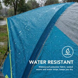SHOUFTW 2-4 Person Waterproof Camping Tent with Rainfly, Easy Setup Dome Tent with Mesh Windows & Skylight Vent, Lightweight Portable Tent for Outdoor Camping, Hiking, Festivals & Backyard