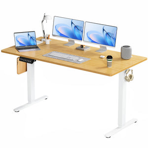 CONCETTA Electric Height Adjustable Desk, Ergonomic Sit Stand Workstation, One-Touch Lift Home Office Desk