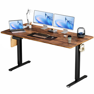 CONCETTA Electric Height Adjustable Desk, Ergonomic Sit Stand Workstation, One-Touch Lift Home Office Desk