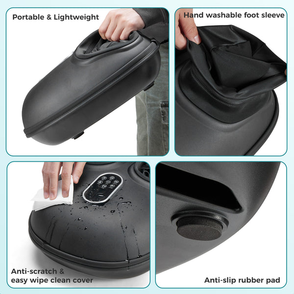 CONCETTA Full Foot Massager Machine with Heat & Shiatsu, Deep Tissue Plantar Fasciitis Relief, Gifts for Women Men Mom Dad, Fits up to Size 13