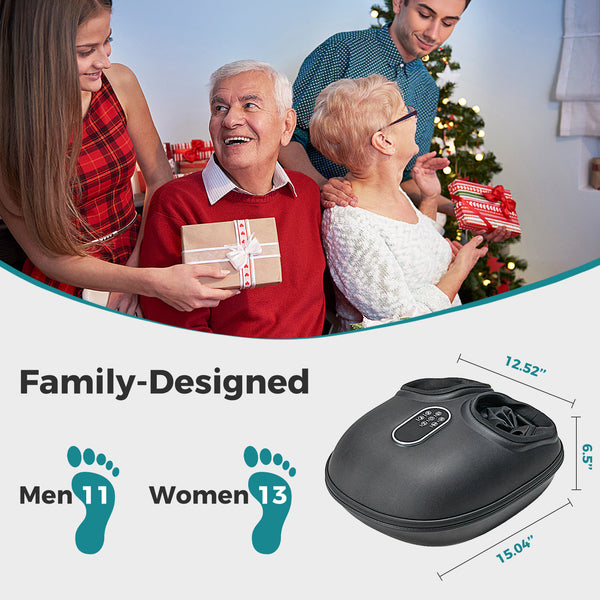 CONCETTA Full Foot Massager Machine with Heat & Shiatsu, Deep Tissue Plantar Fasciitis Relief, Gifts for Women Men Mom Dad, Fits up to Size 13