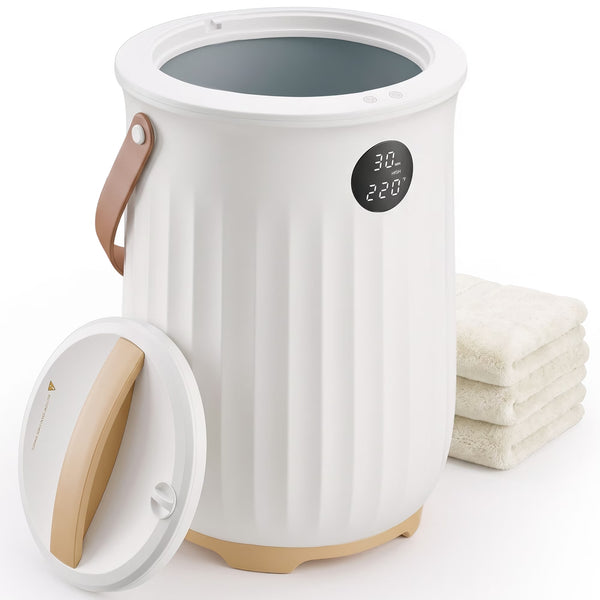 SHOUFTW 20L Bucket Towel Warmer with Auto Shut Off, Fast Heating, One-Touch Control & Fragrance Tray for Blankets & Robes