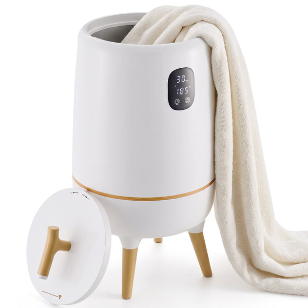 SHOUFTW 20L Towel Warmer Bucket, 450W Heated Towel Warmer with 4 Heat Level, Remote Control & Aromatherapy Box