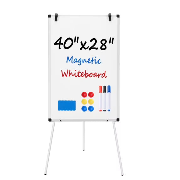 SHOUFTW Magnetic Whiteboard with Stand, Portable Dry Erase Board with Adjustable Tripod Easel for Office, Classroom, Home