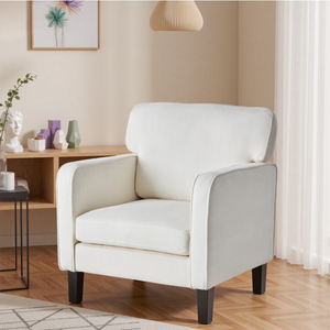 CONCETTA Fabric Accent Chair with Supportive Backrest and Armrest, Modern Comfy Chair for Living Room, Bedroom, or Office