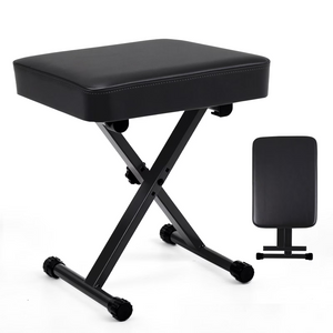 CONCETTA Portable Piano Bench Stool, Height Adjustable Keyboard Bench, Modern Bench for Living Room, Bedroom, Hallway,White