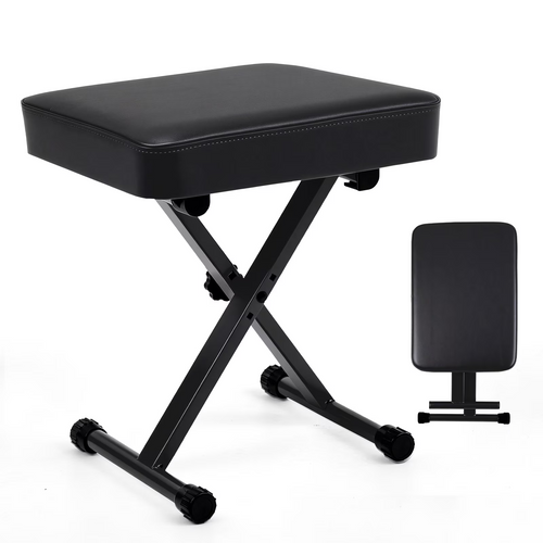 CONCETTA Portable Piano Bench Stool, Height Adjustable Keyboard Bench, Modern Bench for Living Room, Bedroom, Hallway,White