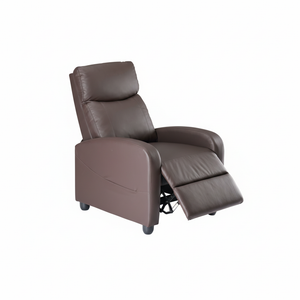 CONCETTA Small Sofa Lounge Chair with Adjustable PU Leather Theater Lumbar Support