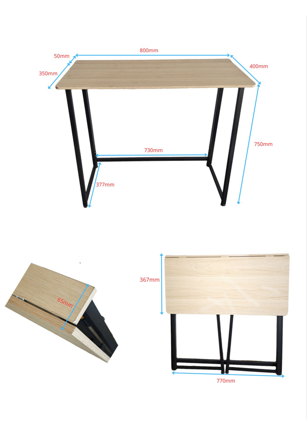 CONCETTA Lightweight Folding Desk 31.5", Space Saving Workstation, Portable Computer Table for Small Home Office & RV, Easy Set Up