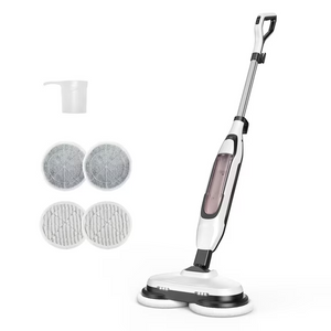 CONCETTA Hard Floor Steam Mop with Dual Cleaning Heads, 3 Steam Modes, LED Headlights
