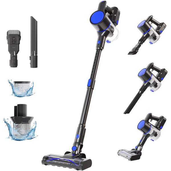 CONCETTA Cordless Vacuum Cleaner with Self-Standing, LED Screen, Lightweight Powerful Suction, 6-in-1 Rechargeable for Home Carpets, Pet Hair, Hardwood Floors