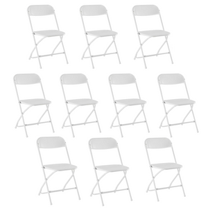 CONCETTA Plastic Folding Chairs Set, 330LB Load Capacity Lightweight for Indoor