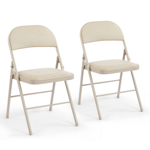 Genuine Leather Folding Chair - Soft and comfortable, easy to carry and store, suitable for events, weddings, parties, home, office