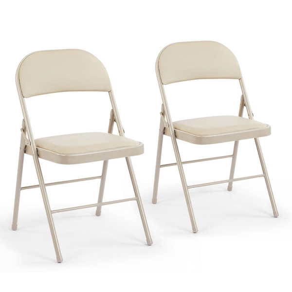 Genuine Leather Folding Chair - Soft and comfortable, easy to carry and store, suitable for events, weddings, parties, home, office