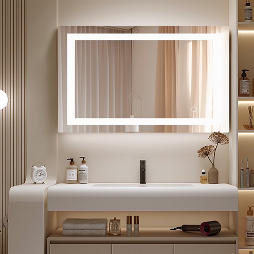 CONCETTA Anti-fog LED Bathroom Mirror - Dual Light Source, Three Lighting Modes, White