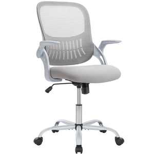 CONCETTA Office Computer Desk Chair-Ergonomic Chair with Wheels, Comfortable Lumbar Support, Comfy Flip-up Arms for Home, Office