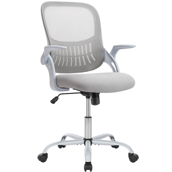 CONCETTA Office Computer Desk Chair-Ergonomic Chair with Wheels, Comfortable Lumbar Support, Comfy Flip-up Arms for Home, Office