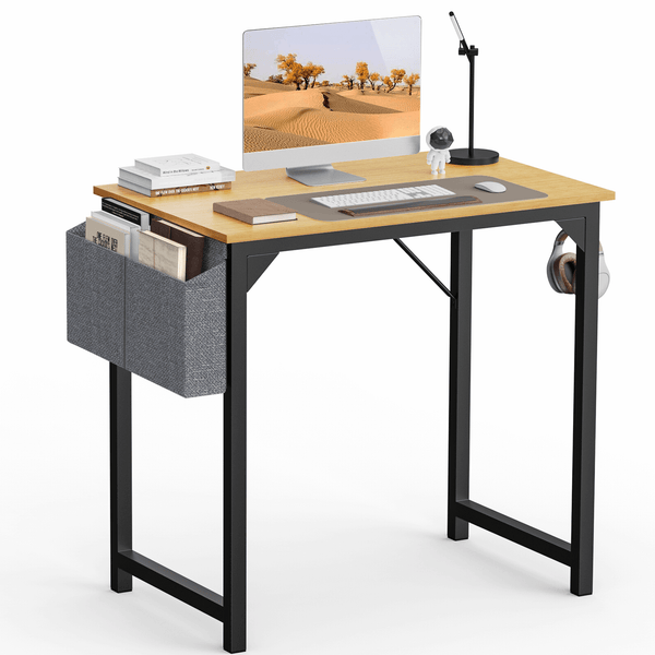 CONCETTA Computer Desk - 32/40/47/55/63 inch Student Kids Study Wooden Desk with Headphone Hook and Storage Bag for Bedroom, Living Room, Study Room