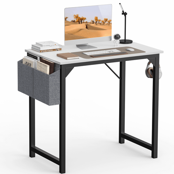CONCETTA Computer Desk - 32/40/47/55/63 inch Student Kids Study Wooden Desk with Headphone Hook and Storage Bag for Bedroom, Living Room, Study Room