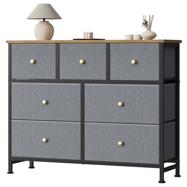 CONCETTA 7-Drawer Fabric Storage Cabinet for Adults, TV Cabinet Sideboard, Organizer Furniture for Living Room, Office, Kitchen, Hallway