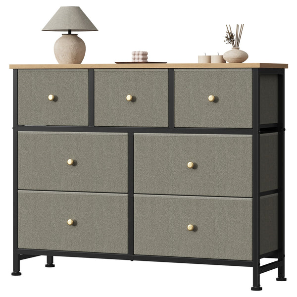 CONCETTA 7-Drawer Fabric Storage Cabinet for Adults, TV Cabinet Sideboard, Organizer Furniture for Living Room, Office, Kitchen, Hallway