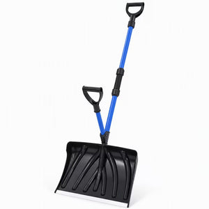 CONCETTA 18" Snow Shovel with Spring-Assist Handle, Lightweight Poly Blade, Ergonomic D-Grip, Snow & Ice Removal Tool for Driveways, Sidewalks & Walkways