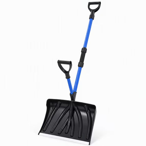 CONCETTA 18" Snow Shovel with Spring-Assist Handle, Lightweight Poly Blade, Ergonomic D-Grip, Snow & Ice Removal Tool for Driveways, Sidewalks & Walkways