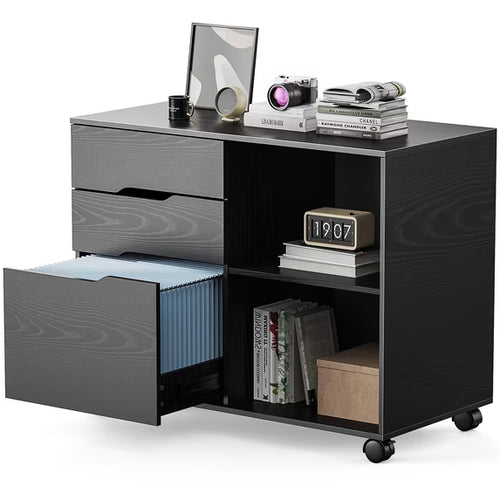 CONCETTA 3 Drawer Mobile File Cabinet with Lock, Under Desk File Storage for Home Office
