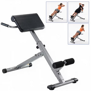 SHOUFTW Roman Chair, Adjustable Back Extension Machine for All-in-One Body Workout, Foldable Home Gym Hyperextension Bench for Posterior Chain and Core Muscles, 264lb Weight Capacity