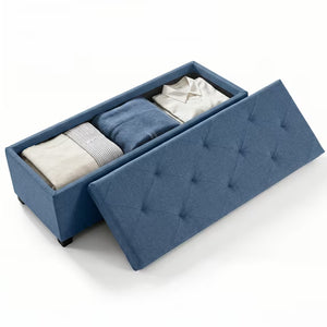 CONCETTA Versatile Storage Ottoman Bench, Tufted Upholstered End of Bed Chest, Foot Rest with Legs, Ample Capacity for Living Room, Entryway