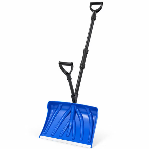 CONCETTA 18" Snow Shovel with Spring-Assist Handle, Lightweight Poly Blade, Ergonomic D-Grip, Snow & Ice Removal Tool for Driveways, Sidewalks & Walkways