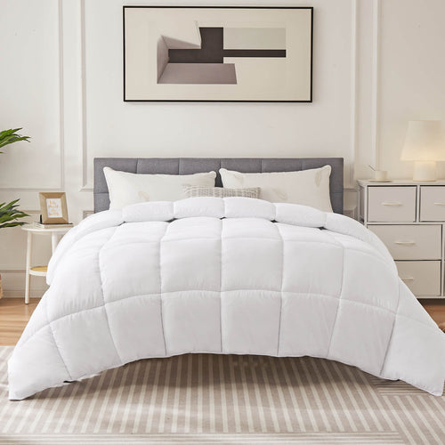 CONCETTA Fluffy Duvet Insert, Hotel Feather Comforter, Lightweight Down Alternative