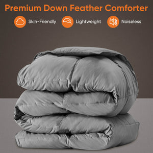 CONCETTA Fluffy Duvet Insert, Hotel Feather Comforter, Lightweight Down Alternative