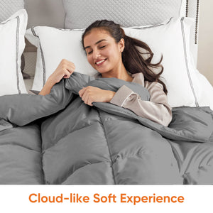 CONCETTA Fluffy Duvet Insert, Hotel Feather Comforter, Lightweight Down Alternative