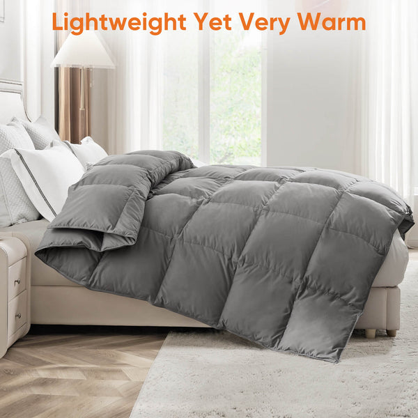 CONCETTA Fluffy Duvet Insert, Hotel Feather Comforter, Lightweight Down Alternative