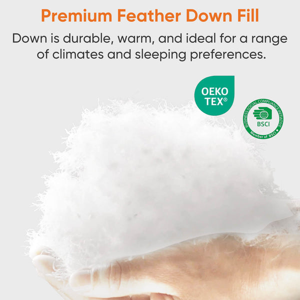CONCETTA Fluffy Duvet Insert, Hotel Feather Comforter, Lightweight Down Alternative