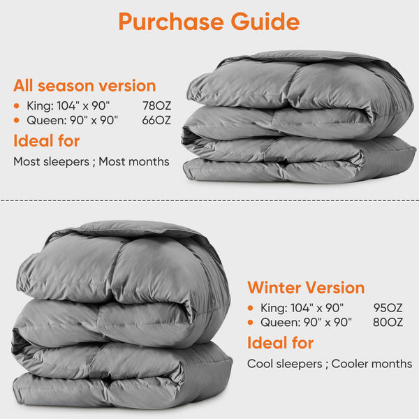CONCETTA Fluffy Duvet Insert, Hotel Feather Comforter, Lightweight Down Alternative